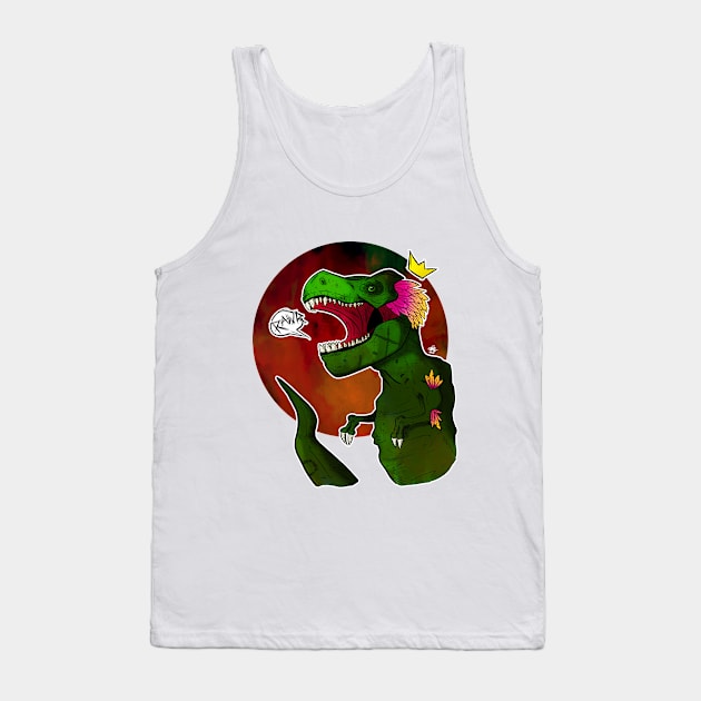 King Rex Tank Top by Balding Rabbit Design